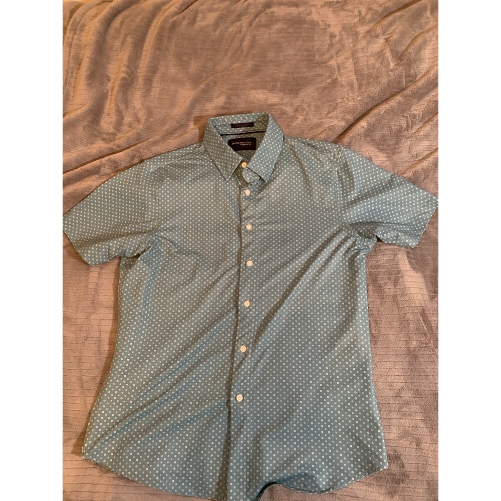 Jachs New York Men's Short Sleeved Shirt,‎ Green, Size M